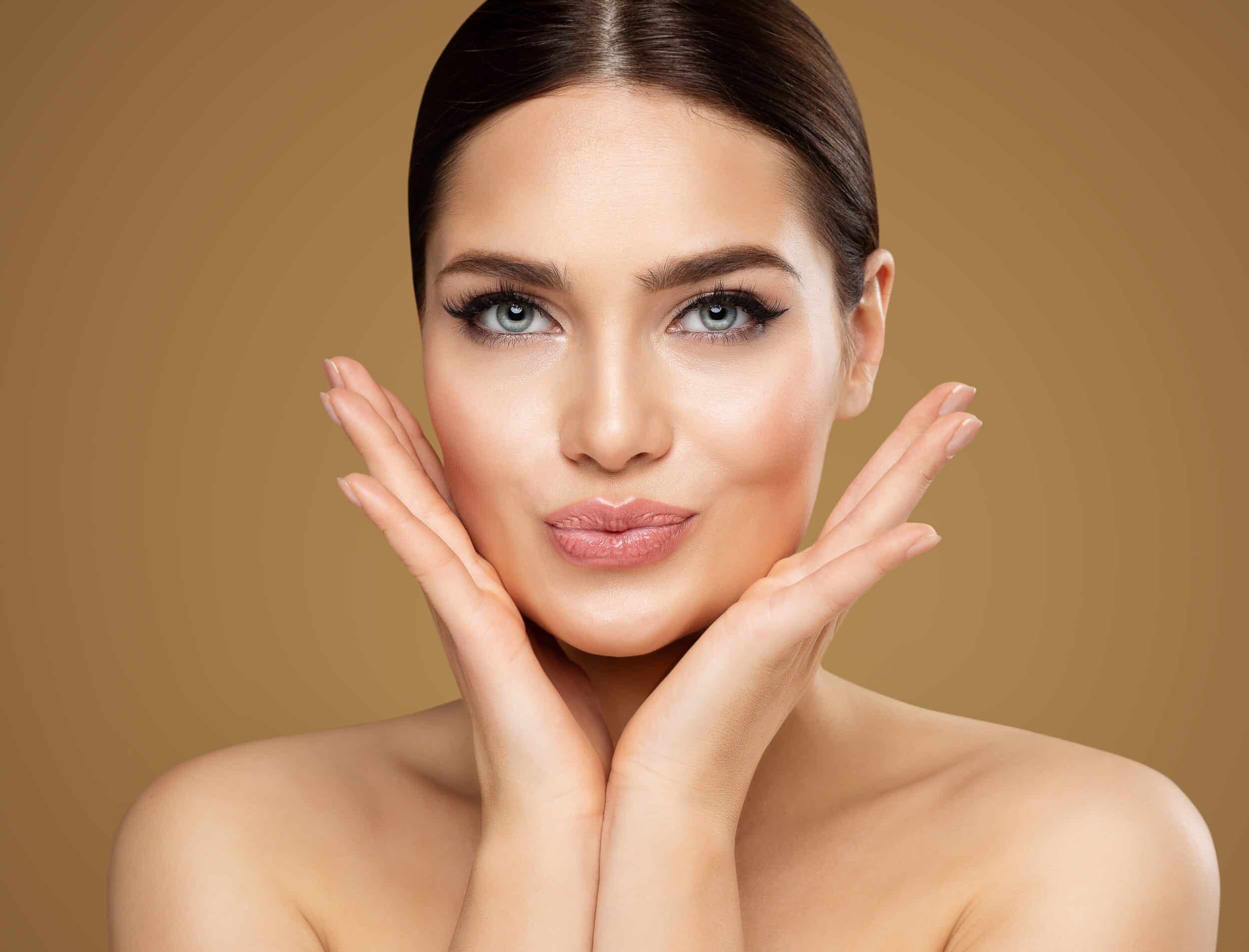 Woman making kissy face after Juvederm Ultra XC injections in Dallas, TX