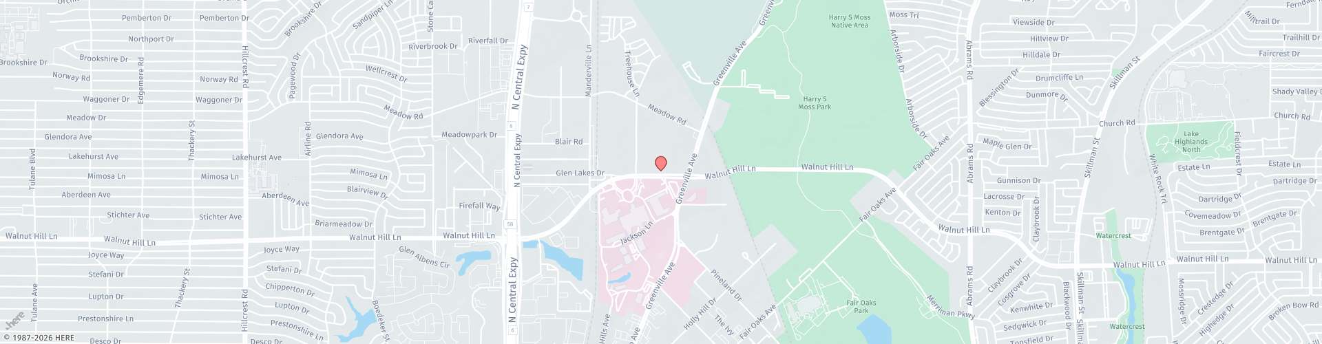 Location Map: 8345 Walnut Hill Lane Dallas, TX 75231
